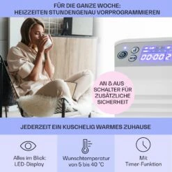 Hot Spot Slimcurve Heizgerät 80x40cm 40m² 2000W 5-40°C LED IP24 Weiß -Innovation Home Appliances Store 10033016 de 0003 usp