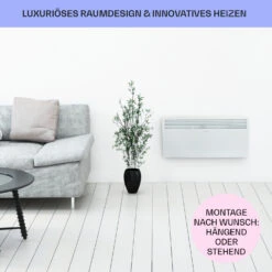 Hot Spot Slimcurve Heizgerät 80x40cm 40m² 2000W 5-40°C LED IP24 Weiß -Innovation Home Appliances Store 10033016 de 0007 usp