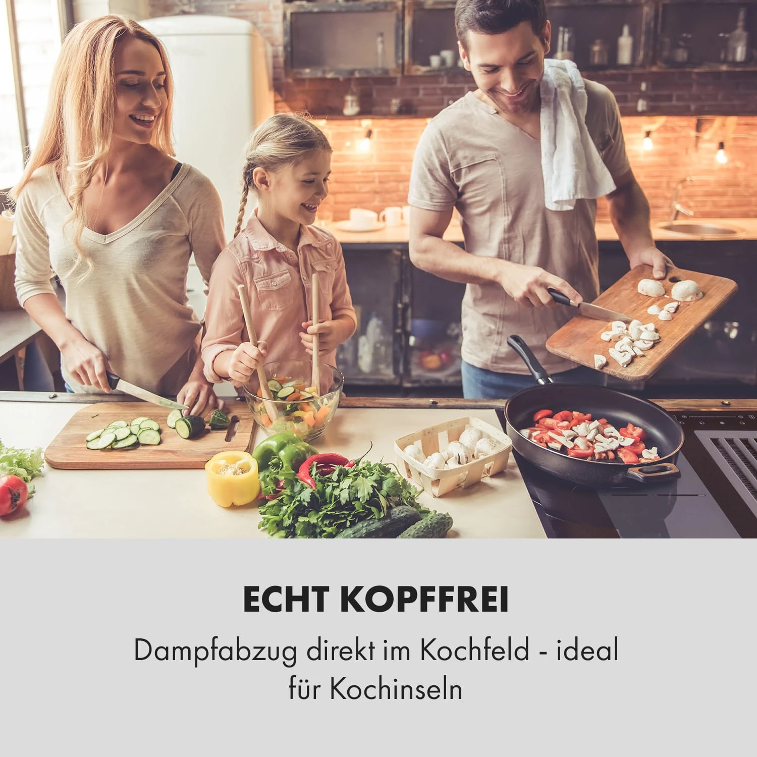 Full House Down Air System Induktionsherd + Dunstabzugshaube Schwarz 4 Full House Down Air System Induktionsherd + Dunstabzugshaube Schwarz – Bild 4