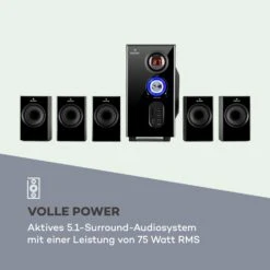 Concept 520 5.1 Lautsprechersystem 75W RMS OneSide Subwoofer BT USB SD 11 Concept 520 5.1 Lautsprechersystem 75W RMS OneSide Subwoofer BT USB SD -Innovation Home Appliances Store 10033066 de 0003 logo