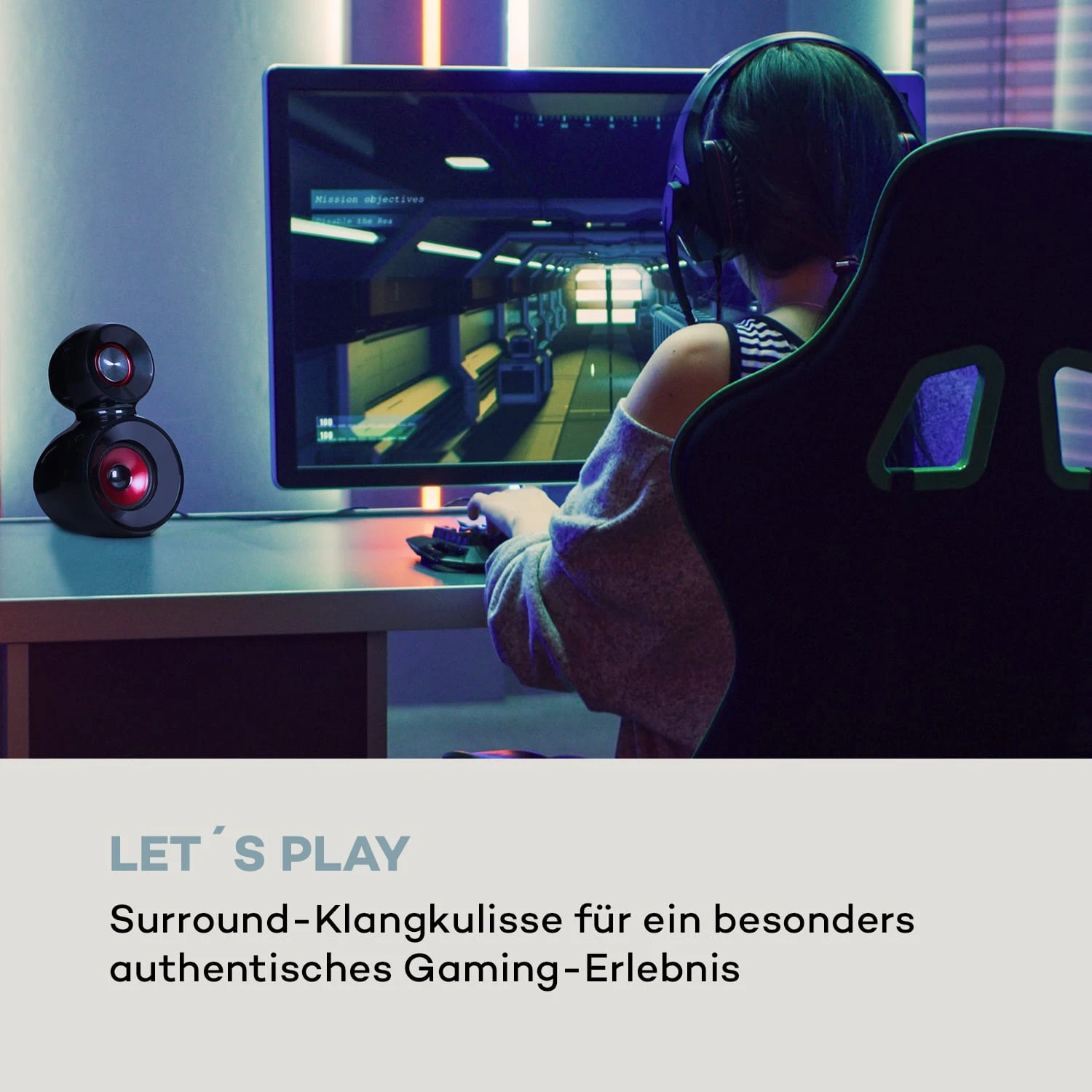 X-Gaming 5.1 Surround-Audiosystem 380Wmax. OneSide Subwoofer BT USB SD 2 X-Gaming 5.1 Surround-Audiosystem 380Wmax. OneSide Subwoofer BT USB SD – Bild 2