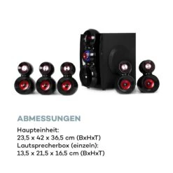 X-Gaming 5.1 Surround-Audiosystem 380Wmax. OneSide Subwoofer BT USB SD 19 X-Gaming 5.1 Surround-Audiosystem 380Wmax. OneSide Subwoofer BT USB SD -Innovation Home Appliances Store 10033070 de 0010 logo