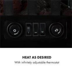 Graz Elektrischer Kamin 1000/2000W Thermostat PanoramaView -Innovation Home Appliances Store 10033094 yy 0004 logo Electric Fireplace Black YH20