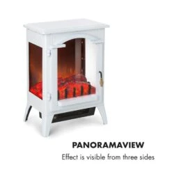Graz Elektrischer Kamin 1000/2000W Thermostat PanoramaView -Innovation Home Appliances Store 10033095 yy 0007 logo Klarstein Graz Elektrischer Kamin weiss