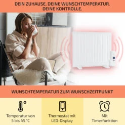 Wallander Ölradiator 600W LED-Display Wochentimer Weiß 9 Wallander Ölradiator 600W LED-Display Wochentimer Weiß -Innovation Home Appliances Store 10033098 de 0003 usp