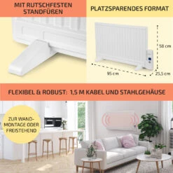 Wallander Ölradiator 800W Thermostat Ölheizung Ultraflach Weiß 12 Wallander Ölradiator 800W Thermostat Ölheizung Ultraflach Weiß -Innovation Home Appliances Store 10033100 de 0006 usp