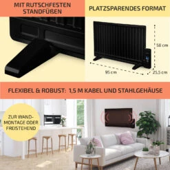 Wallander Ölradiator 800W Thermostat Ölheizung Ultraflach Schwarz 12 Wallander Ölradiator 800W Thermostat Ölheizung Ultraflach Schwarz -Innovation Home Appliances Store 10033101 de 0006 usp