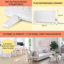 Wallander Ölradiator 1000W Thermostat Ölheizung Ultraflach Weiß 12 Wallander Ölradiator 1000W Thermostat Ölheizung Ultraflach Weiß -Innovation Home Appliances Store 10033102 de 0006 usp