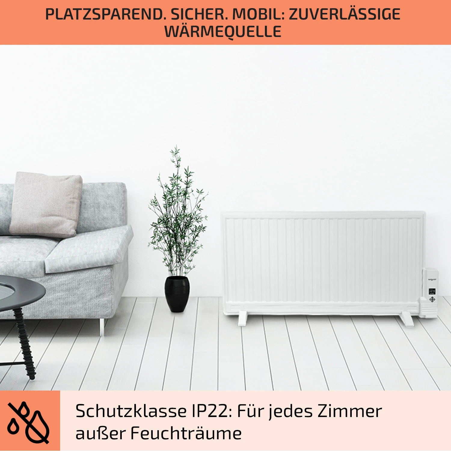 Wallander Ölradiator 1000W Thermostat Ölheizung Ultraflach Weiß 7 Wallander Ölradiator 1000W Thermostat Ölheizung Ultraflach Weiß – Bild 7