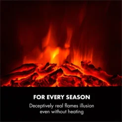 Vienna Elektrischer Eckkamin 1900W Wochentimer Fernbedienung -Innovation Home Appliances Store 10033112 yy 0007 logo Electric Fireplace With log LED flame