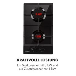 Ignito Domino Gaskochfeld 2-flammig Sabaf-Brenner Glaskeramik Schwarz -Innovation Home Appliances Store 10033131 de 0006 logo