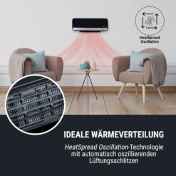 Wallkyrie Wandheizgerät 1000W/2000W 10 - 49 °C Thermostat Schwarz -Innovation Home Appliances Store 10033139 de 0004 logo