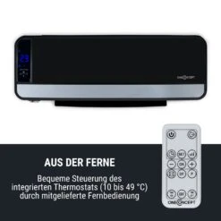 Wallkyrie Wandheizgerät 1000W/2000W 10 - 49 °C Thermostat Schwarz -Innovation Home Appliances Store 10033139 de 0007 logo