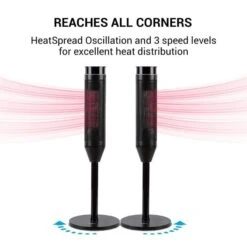 Heat Spike Turmheizgerät 1200/2200W 8h-Timer Thermostat Schwarz -Innovation Home Appliances Store 10033141 yy 0005 logo oneConcept Heat Spike Turmheizgeraet schwarz