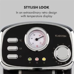 Espressionata Gusto Espressomaschine 1100W 15 Bar Druck Schwarz -Innovation Home Appliances Store 10033209 yy 0003 logo Klarstein Espressionata Gusto Espressomaschine