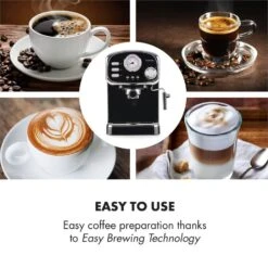 Espressionata Gusto Espressomaschine 1100W 15 Bar Druck Schwarz -Innovation Home Appliances Store 10033209 yy 0004 logo Klarstein Espressionata Gusto Espressomaschine