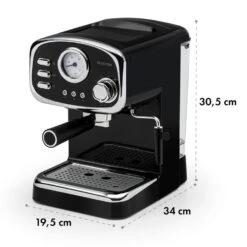 Espressionata Gusto Espressomaschine 1100W 15 Bar Druck Schwarz -Innovation Home Appliances Store 10033209 yy 0009 logo Klarstein Espressionata Gusto Espressomaschine