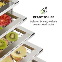 Master Jerky 24 Dörrautomat 5850W 40-90 °C 15h-Timer Edelstahl Silber 11 Master Jerky 24 Dörrautomat 5850W 40-90 °C 15h-Timer Edelstahl Silber -Innovation Home Appliances Store 10033214 yy 0004 logo Klarstein Master Jerky 24 Doerrautomat silber