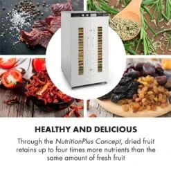 Master Jerky 24 Dörrautomat 5850W 40-90 °C 15h-Timer Edelstahl Silber 12 Master Jerky 24 Dörrautomat 5850W 40-90 °C 15h-Timer Edelstahl Silber -Innovation Home Appliances Store 10033214 yy 0005 logo Klarstein Master Jerky 24 Doerrautomat silber