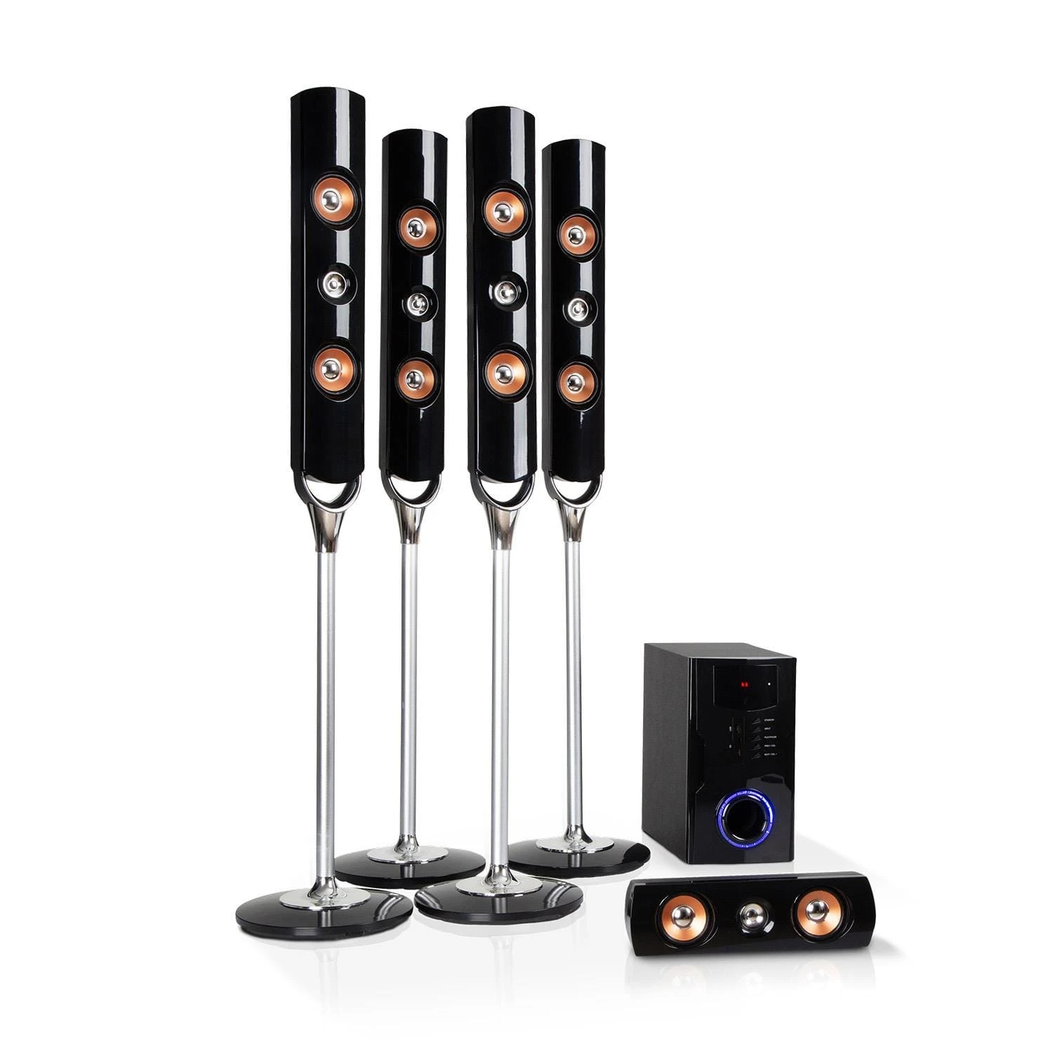 Areal Nobility 5.1-Surround-System 120W RMS BT USB AUX Fernbedienung 1 Areal Nobility 5.1-Surround-System 120W RMS BT USB AUX Fernbedienung