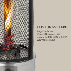 Goldflame Deluxe Terrassenheizstrahler 36.000BTU/11kW Mobil Edelstahl -Innovation Home Appliances Store 10033279 yy 0003 logo Blumfeldt Goldflame Deluxe Heizstrahler kupfer