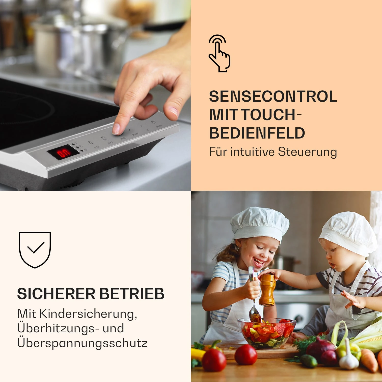 MisterCook Kochplatte Infrarot 2000W 90-650°C Abschalttimer 4 MisterCook Kochplatte Infrarot 2000W 90-650°C Abschalttimer – Bild 4