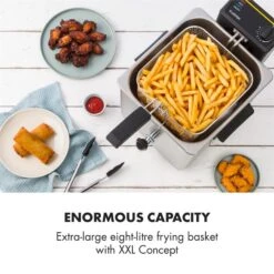 Family Fry Fritteuse 3000W Oil Drain Technology Edelstahl Silber -Innovation Home Appliances Store 10033342 yy 0003 logo Klarstein Family Fry Fritteuse 3000W silber