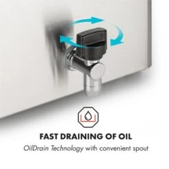 Family Fry Fritteuse 3000W Oil Drain Technology Edelstahl Silber -Innovation Home Appliances Store 10033342 yy 0005 logo Klarstein Family Fry Fritteuse 3000W silber