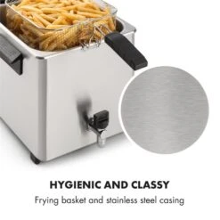 Family Fry Fritteuse 3000W Oil Drain Technology Edelstahl Silber -Innovation Home Appliances Store 10033342 yy 0008 logo Klarstein Family Fry Fritteuse 3000W silber