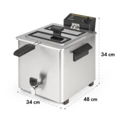Family Fry Fritteuse 3000W Oil Drain Technology Edelstahl Silber -Innovation Home Appliances Store 10033342 yy 0010 logo Klarstein Family Fry Fritteuse 3000W silber