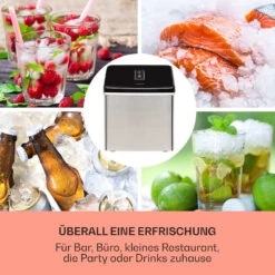 Clearcube Eiswürfelmaschine Klareis 13kg/24h Edelstahl Schwarz -Innovation Home Appliances Store 10033350 de 0003 usp