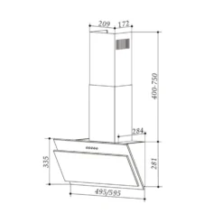 Alessia Dunstabzugshaube Kopffreihaube 350 M³/h Push Control Schwarz -Innovation Home Appliances Store 10033697 yy 0010 logo Klarstein Alessia Dunstabzugshaube schwarz