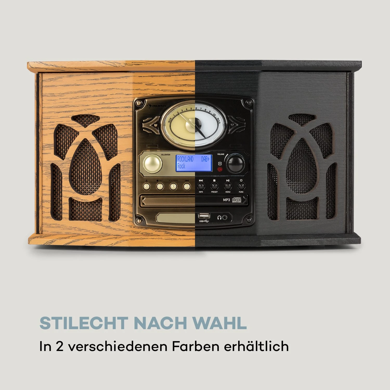 NR-620 DAB Stereoanlage Holz Plattenspieler DAB+ CD-Player Schwarz 10 NR-620 DAB Stereoanlage Holz Plattenspieler DAB+ CD-Player Schwarz – Bild 10