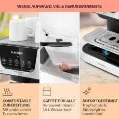 Arabica Espressomaschine 1050W 15 Bar 1,5l Touch-Bedienfeld Edelstahl -Innovation Home Appliances Store 10033729 de 0006 usp