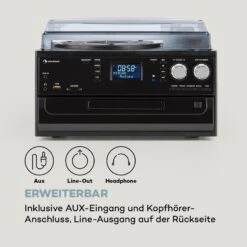 Oakland DAB Retro-Stereoanlage DAB+/FM BT-Funktion Vinyl CD Kassette -Innovation Home Appliances Store 10033747 de 0009 logo