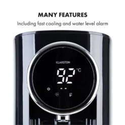 Hot Spring Plus Heißwasserspender 5l Edelstahl-Wassertank 45-95 °C -Innovation Home Appliances Store 10033753 yy 0007 logo Klarstein Hot Spring Heisswasserspender schwarz