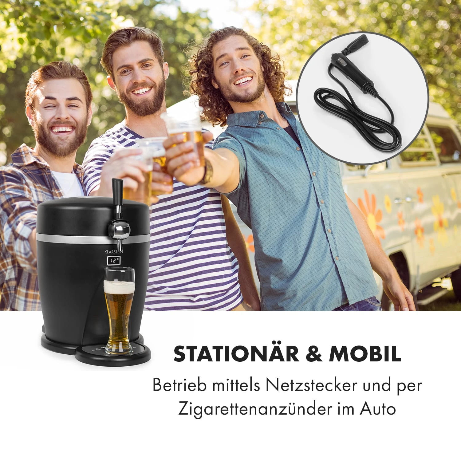 Tap2Go Mobile 2-in1 Bierzapfanlage Mit Getränkekühler 5l/13l Schwarz 2 Tap2Go Mobile 2-in1 Bierzapfanlage Mit Getränkekühler 5l/13l Schwarz – Bild 2