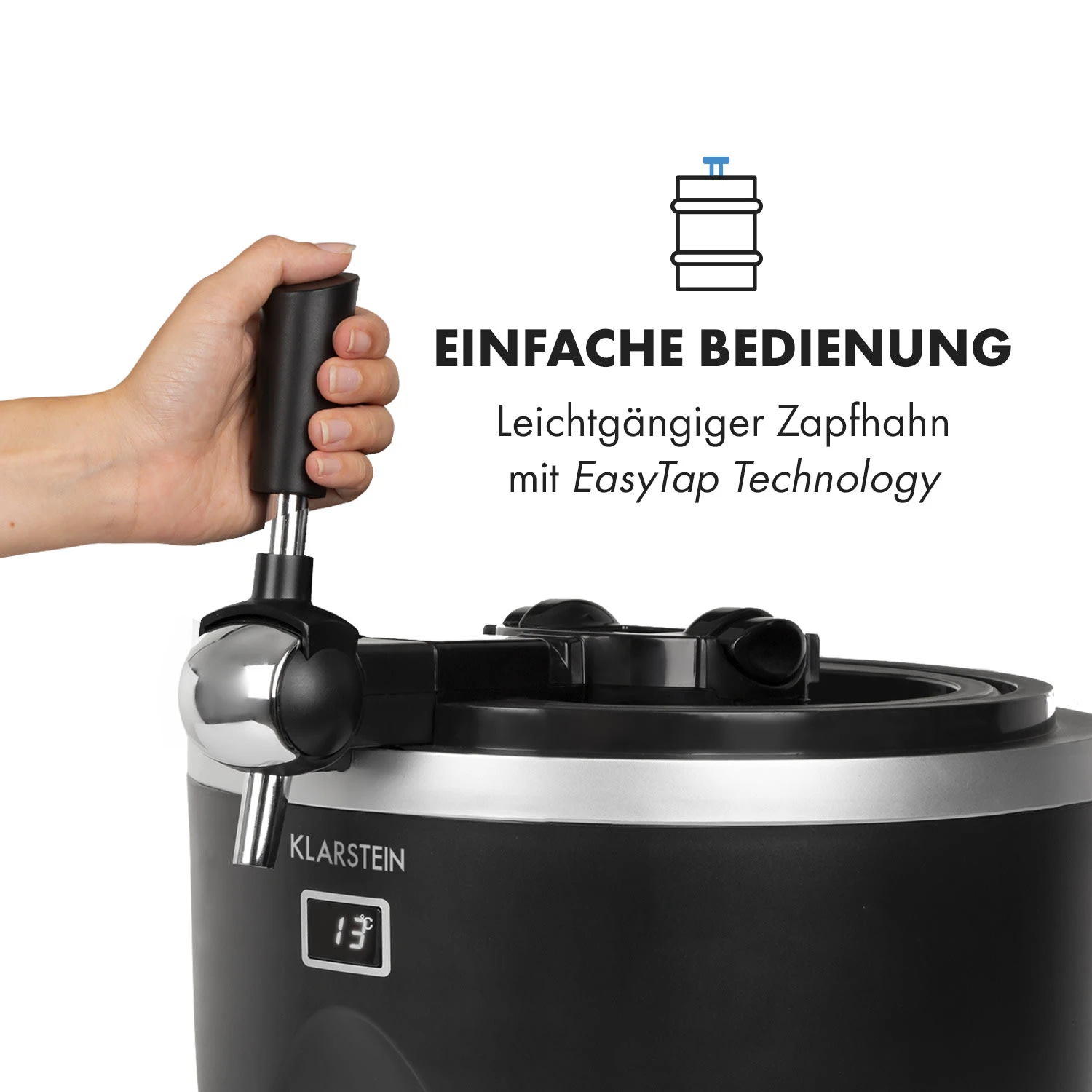 Tap2Go Mobile 2-in1 Bierzapfanlage Mit Getränkekühler 5l/13l Schwarz 7 Tap2Go Mobile 2-in1 Bierzapfanlage Mit Getränkekühler 5l/13l Schwarz – Bild 7