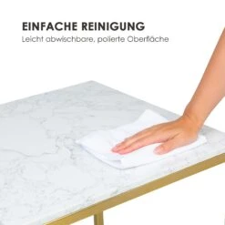 White Pearl I Couchtisch 50x50x50cm (BxHxT) Marmor Gold / Weiß -Innovation Home Appliances Store 10034018 de 0004 logo