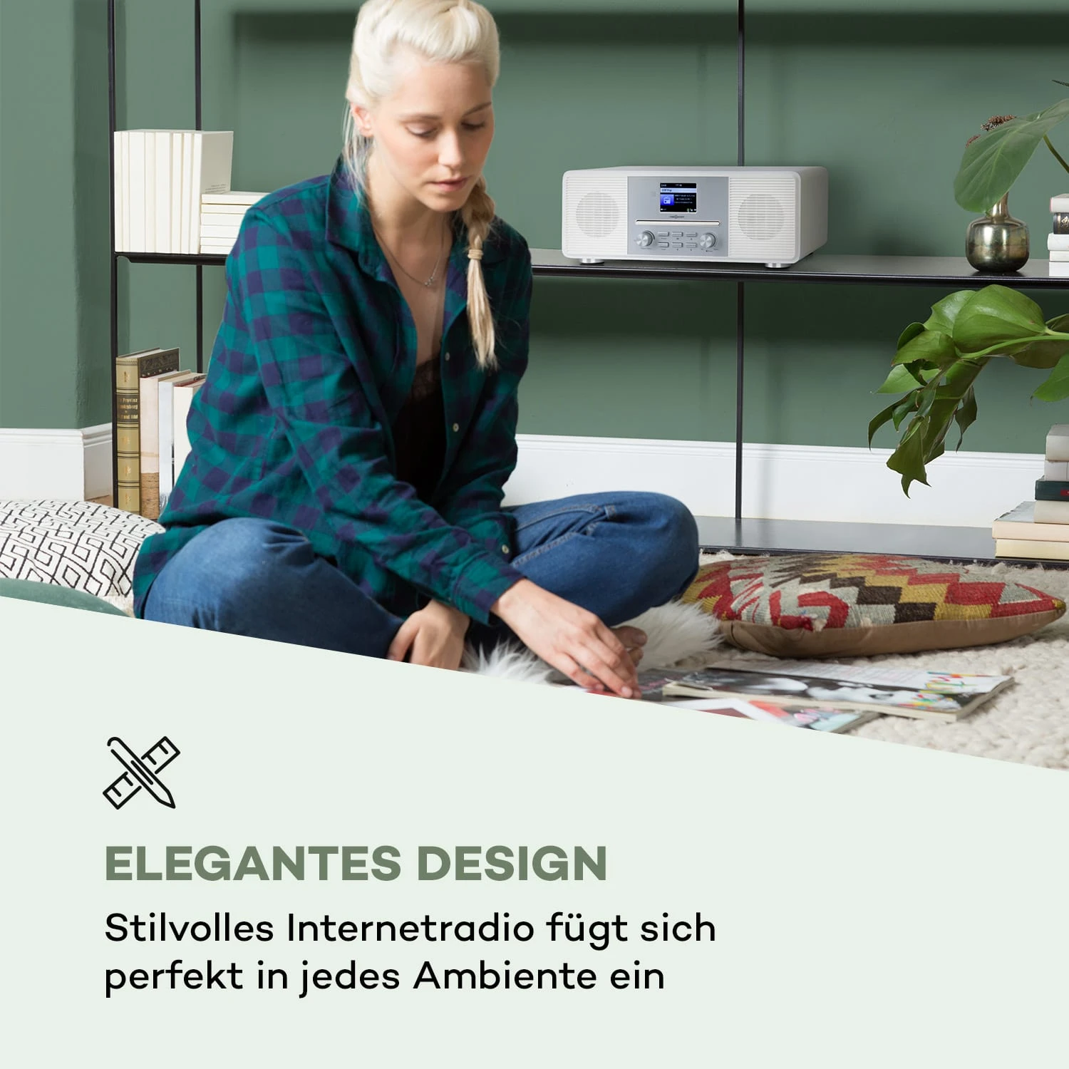 Streamo CD Internetradio 2x10W WLAN DAB+ UKW CD-Player BT Weiß 3 Streamo CD Internetradio 2x10W WLAN DAB+ UKW CD-Player BT Weiß – Bild 3