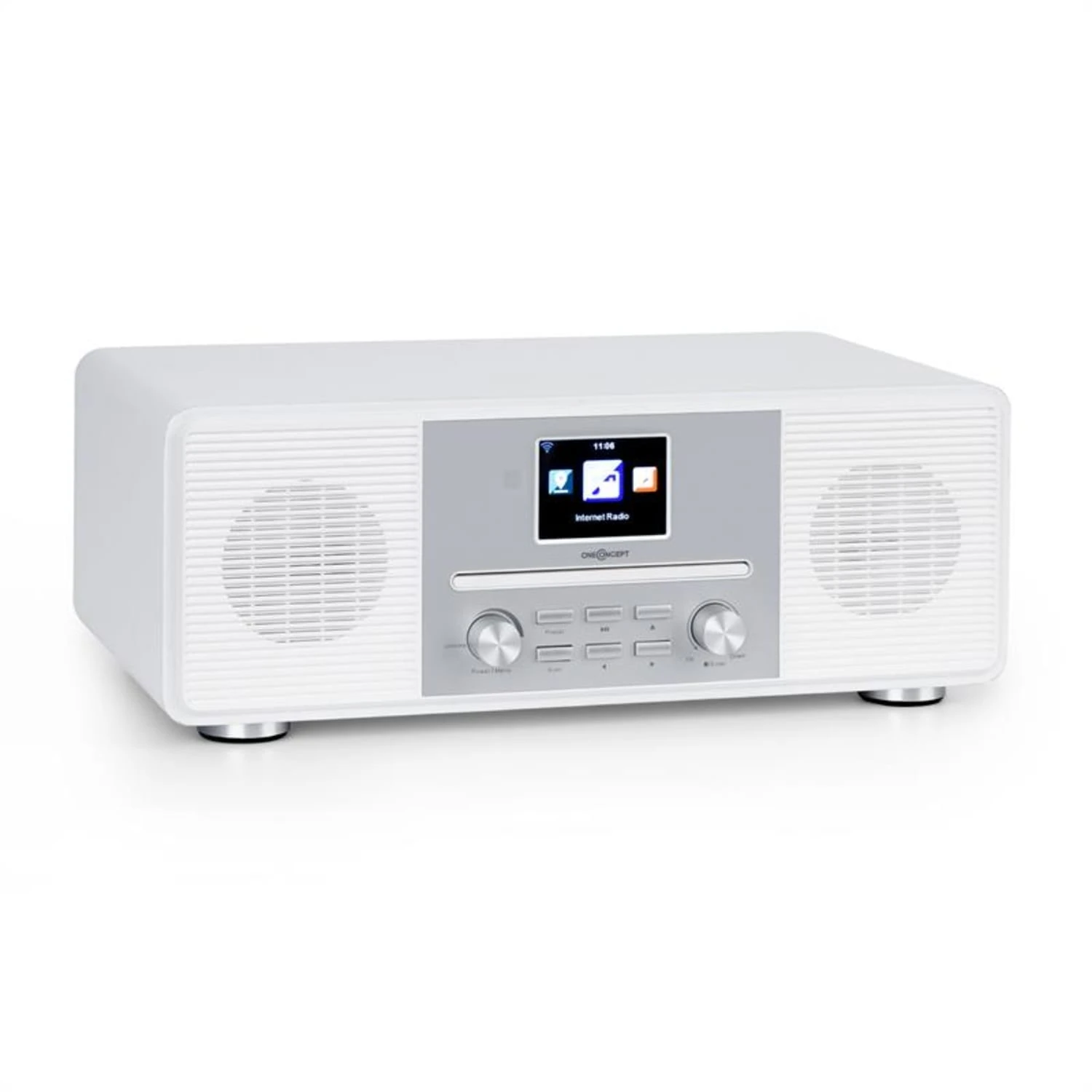 Streamo CD Internetradio 2x10W WLAN DAB+ UKW CD-Player BT Weiß 1 Streamo CD Internetradio 2x10W WLAN DAB+ UKW CD-Player BT Weiß