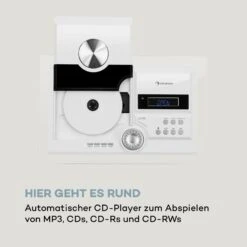 Stereo Sonic DAB+ Stereoanlage, DAB+, CD-Player, USB, BT, Weiß -Innovation Home Appliances Store 10034087 de 0007 logo