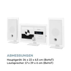 Stereo Sonic DAB+ Stereoanlage, DAB+, CD-Player, USB, BT, Weiß -Innovation Home Appliances Store 10034087 de 0010 logo