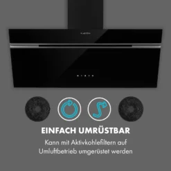 Alina Dunstabzugshaube 90cm 600 M³/h LED-Display Ambientelicht Schwarz -Innovation Home Appliances Store 10034106 de 0007 logo