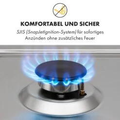 Ignito 4 Zonen Gaskochfeld 4-flammig Sabaf-Brenner Edelstahl Silber -Innovation Home Appliances Store 10034110 de 0005 logo
