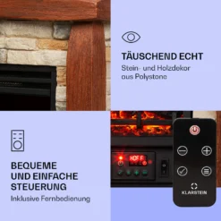 Lienz Elektrischer Kamin 1800W Steindekor Polystone Fernbedienung -Innovation Home Appliances Store 10034122 de 0003 logo