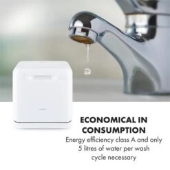 Aquatica Geschirrspüler Freistehend Installationsfrei 2 Gedecke 860W -Innovation Home Appliances Store 10034126 yy 0009 logo Klarstein Aquatica Geschirrspueler weiss