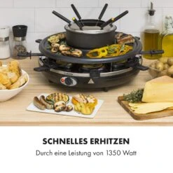 Fonduelette Raclette Und Fondue 1350W 1 Liter 38 Cm Ø Für 8 Personen 11 Fonduelette Raclette Und Fondue 1350W 1 Liter 38 Cm Ø Für 8 Personen -Innovation Home Appliances Store 10034138 de 0005 logo