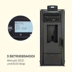 Energiewende Pelletofen 5/10 KW 5 Stufen Timer 18kg 250m³ Fernbedienung Schwarz -Innovation Home Appliances Store 10034153 de 0005 logo