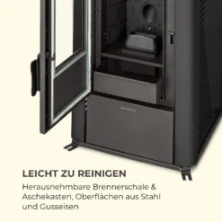 Energiewende Pelletofen 5/10 KW 5 Stufen Timer 18kg 250m³ Fernbedienung Schwarz -Innovation Home Appliances Store 10034153 de 0008 logo